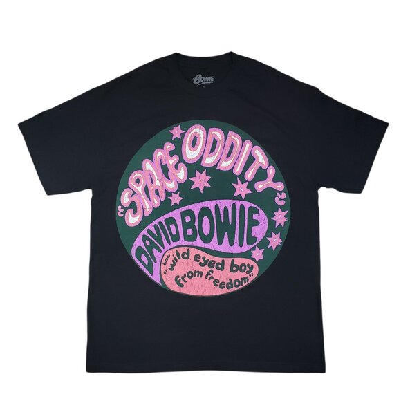 David Bowie Urban Outfitters Space Oddity Black Graphic Band Shirt - XL - Picture 2 of 7